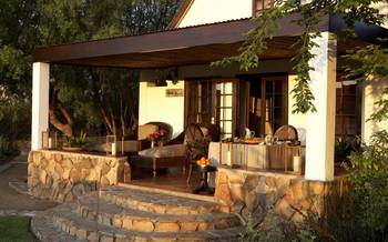 Cladding with pillars on house