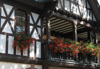 Example of balcony on country house