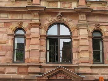 Example of facade design with windows