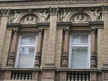 Facade decoration with windows