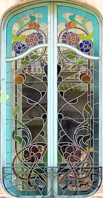 Option of stained glass on country house