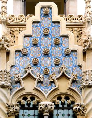 Ceramics on house facade