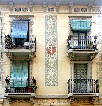 Example of patterns on house facade