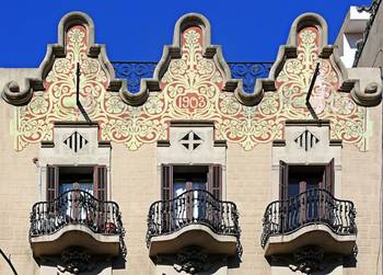 Details of house in Art Nouveau style