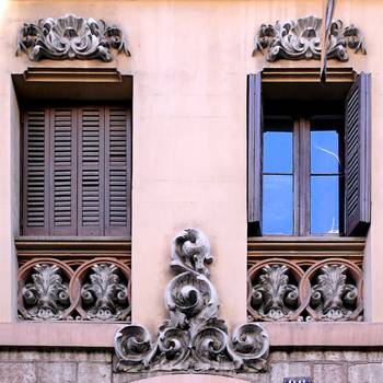 Details of rose facade