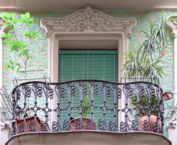 Example of turquoise facade