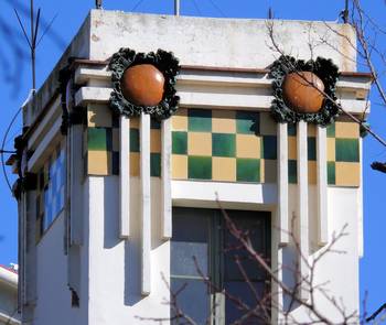 Details of house in art deco style