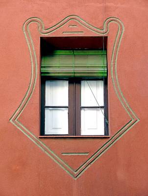 House facade with windows