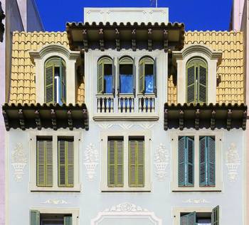 Photo of blue facade