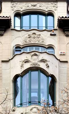 Facade decoration in Art Nouveau style