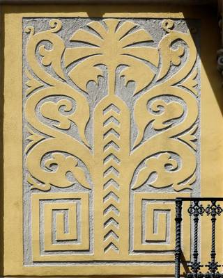 Details of yellow facade