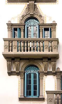 Details of beige facade