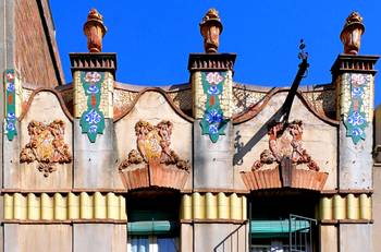 Details of house in Art Nouveau style