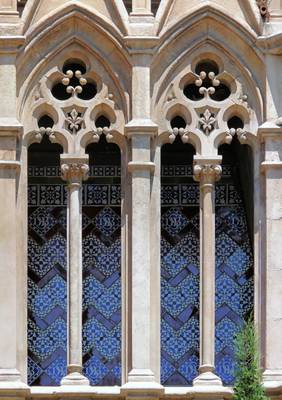 Cladding with fretwork on facde