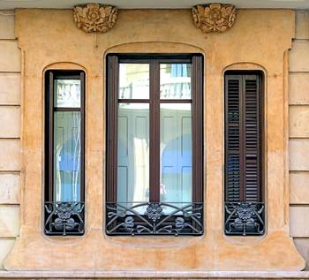 Example of windows on country house