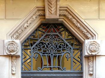 Example of fretwork on country house