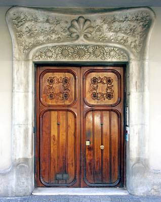 Doors on country house