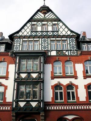 Facade decoration in Timbered style