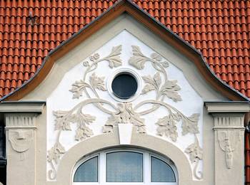 Empire style of cottage facade