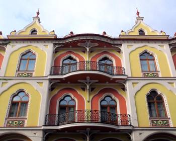Photo of yellow facade