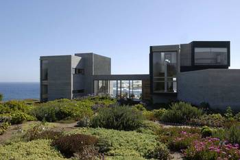 Glass on house facade