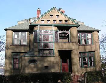 House facade with arcs