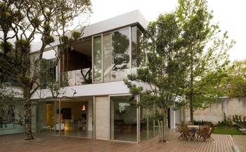 Cladding of concrete country house