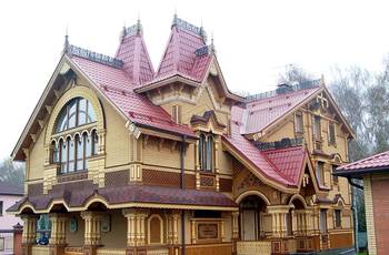 Facade decoration in  Russian Revival style