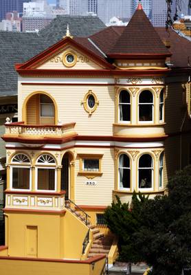 Photo of house with yellow parts