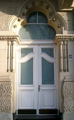 Option of doors on house facade