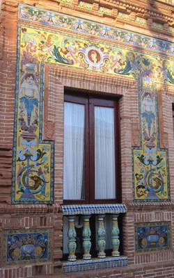 Example of motley facade