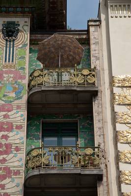 Balcony on country house