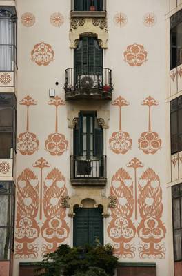 Details of house in Art Nouveau style