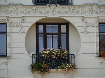 House finish in Art Nouveau style