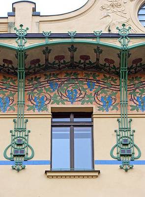 Details of house in Art Nouveau style