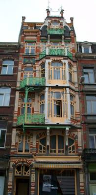 House facade with forging