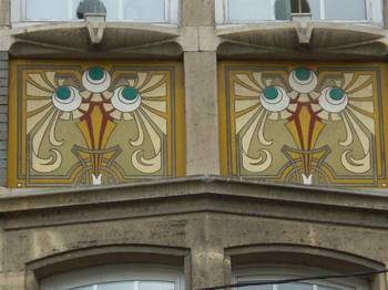 Facade decoration in Art Nouveau style