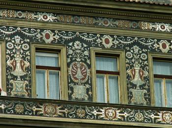 Patterns on country house