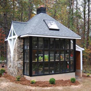 Trim of glass house facade