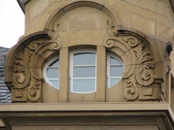 Example of facade design with windows