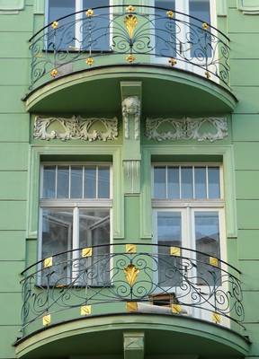 Details of green facade