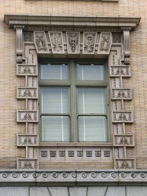 Facade decoration with windows