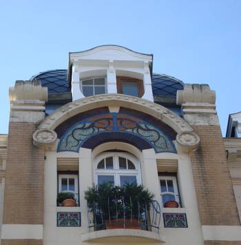 House facade with Pedimens