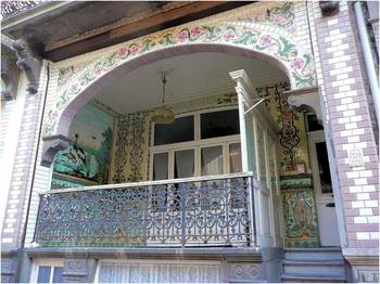 Example of balcony on country house