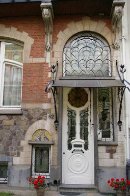 Example of rustication on house facade