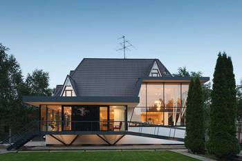 Black finish of house