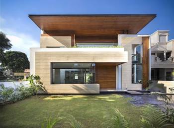 Wood planks on house facade