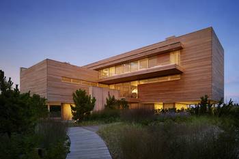 Coastal House with Horizontal Wooden Facade