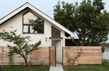 Contemporary style of cottage facade