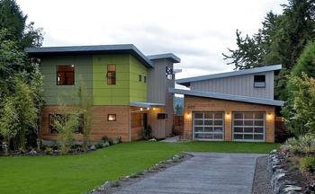 Cladding with windows on facde